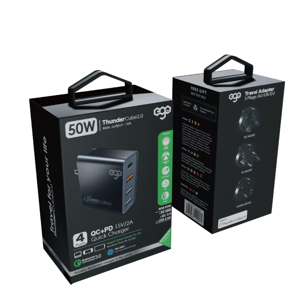 EGO Thunder Cube 2.0 50W 4 USB PD 旅行充電器【香港行貨】
