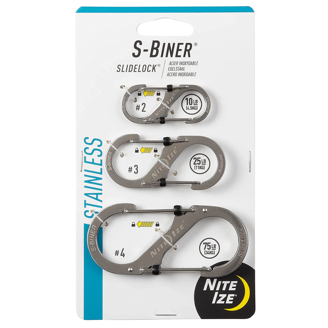 Nite Ize S-Biner  SlideLock® Stainless Steel 8字帶鎖不鏽鋼扣
