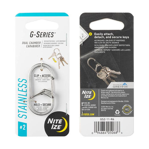Nite Ize G-SERIES™ Dual Chamber Carabiner G型雙室不鏽鋼匙扣
