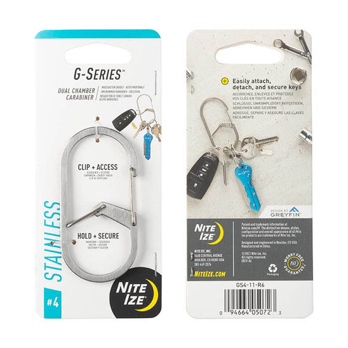 Nite Ize G-SERIES™ Dual Chamber Carabiner G型雙室不鏽鋼匙扣