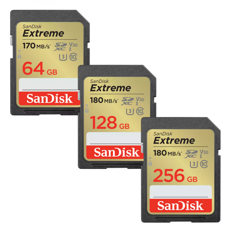 【全港包運】SanDisk Extreme SD 180MB/R 90MB/W* UHS-I 記憶卡【香港行貨】