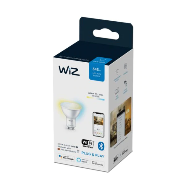 Wiz Wi-Fi智能LED燈泡 – 4.7W / GU10 (Tunable White 黃白光)【香港行貨】