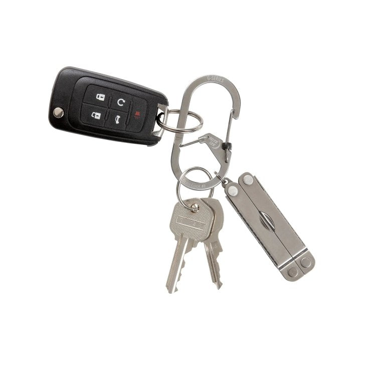 Nite Ize G-SERIES™ SlideLock 雙安全登山扣鑰匙扣(GSL-11-R6)不銹鋼銀