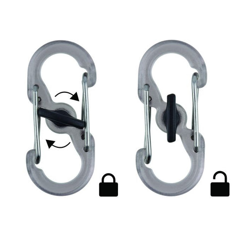 Nite Ize KeyRack Locker™ S-Biner® Plastic 迷你8字帶鎖鋁扣匙扣(KLKP-01-R3)