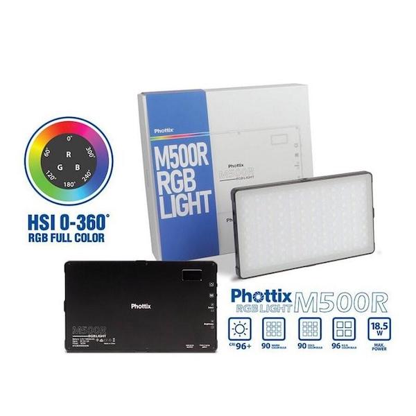Phottix M500R RGB LED Light Panel 便攜補光燈 燈板【香港行貨】